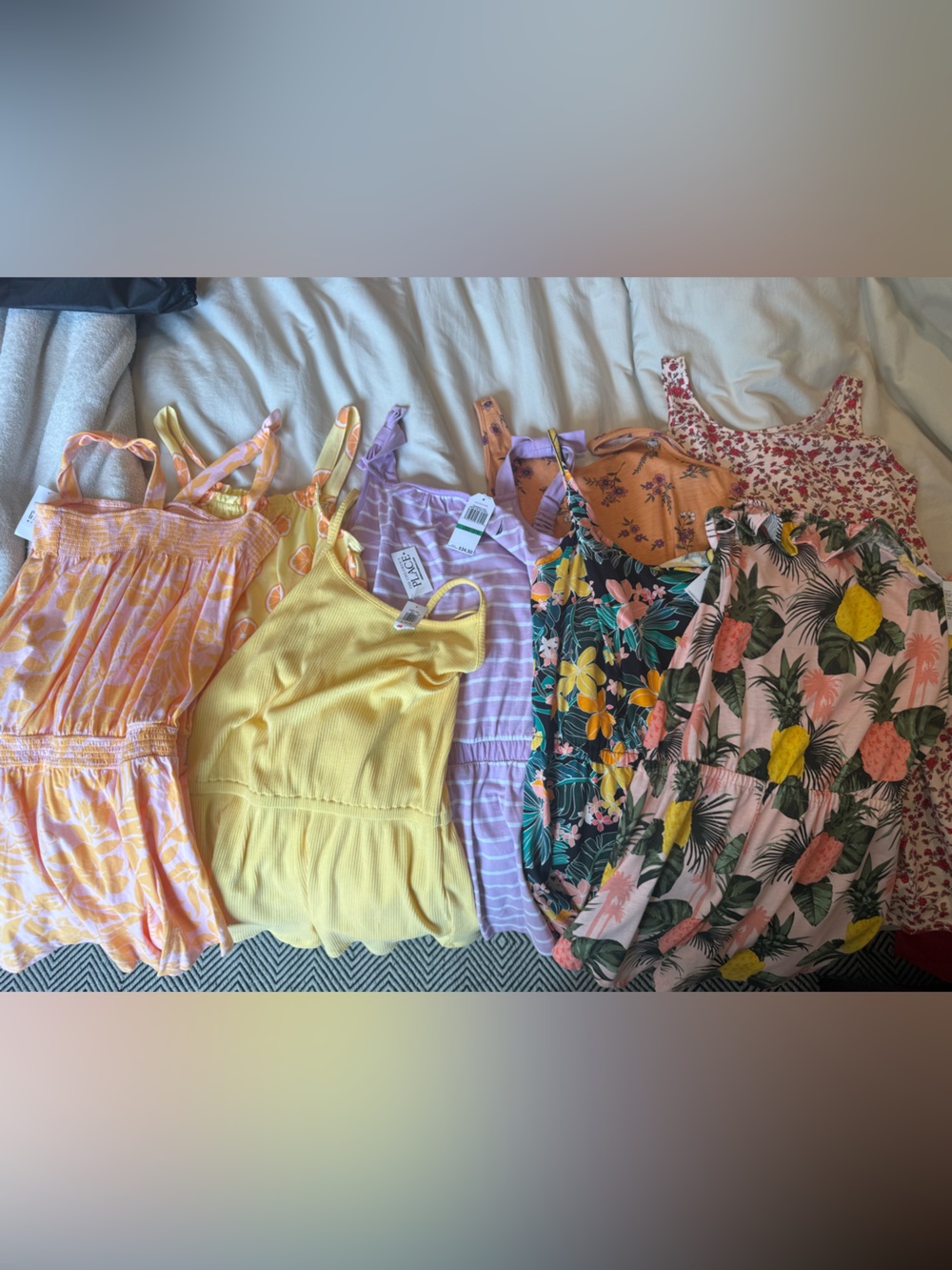 Romper lot - 8 girls rompers
